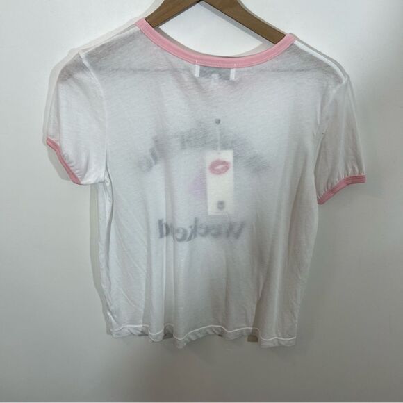 NWT Wildfox Wild for The Weekend Johnny Ringer Tee | Size S - Picture 6 of 9